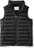 Amazon Essentials Boys and Toddlers' Lightweight Water-Resistant Packable Hooded Puffer Vest