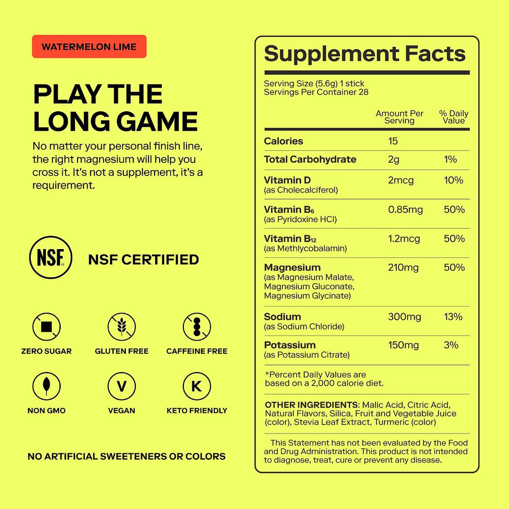 MAGNA Electrolytes Powder Drink for Hydration (28 Serving, Watermelon Lime)
