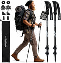 TrailBuddy 3K Carbon Fiber Hiking Poles - Collapsible Lightweight Trekking Poles for Hiking - Adjustable Walking Sticks for Women, Men, Seniors with All-Terrain Tips, Baskets & EVA Grips