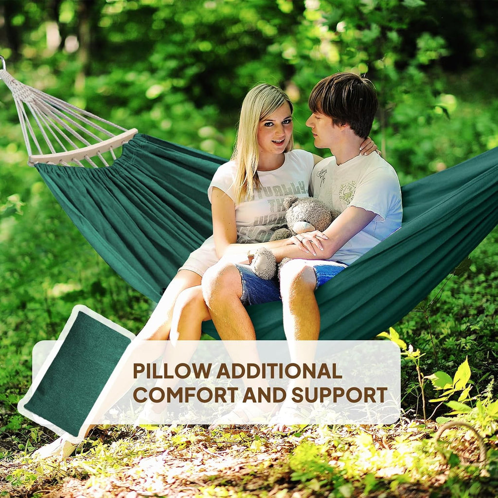 Chihee Cotton Hammock 8.9x4.9ft Holds Up to 660lbs Prevents Side-Tipping