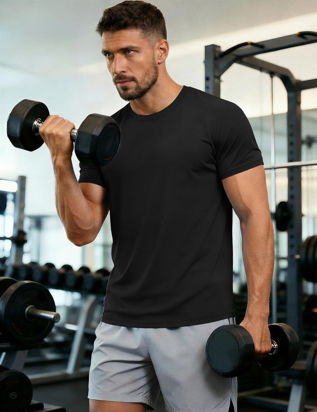 MAGCOMSEN Men's Short Sleeve UPF 50+ T-Shirt Quick Dry Workout Athletic Running Swim Tops Tee Rash Guard Performance Shirts