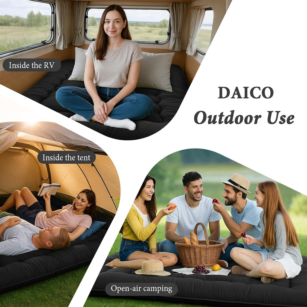 DAICO Japanese Floor Mattress, 4'' Thick Foldable Futon Mattress Full Size