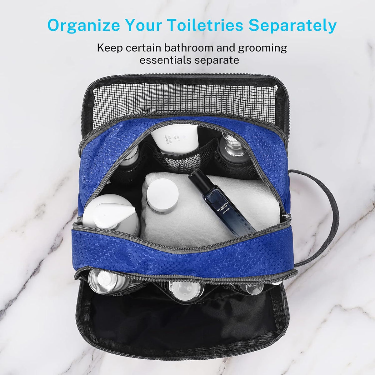 Gonex Travel Toiletry Bag for Men, Water Resistant Dopp Kit for Toiletries