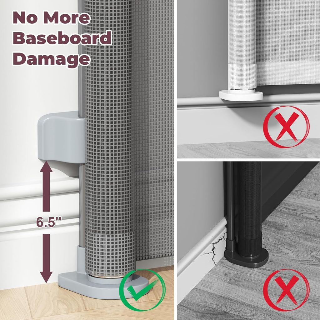 Retractable Baby Gate for Stairs & Doorways, Dog Gate Indoor Outdoor