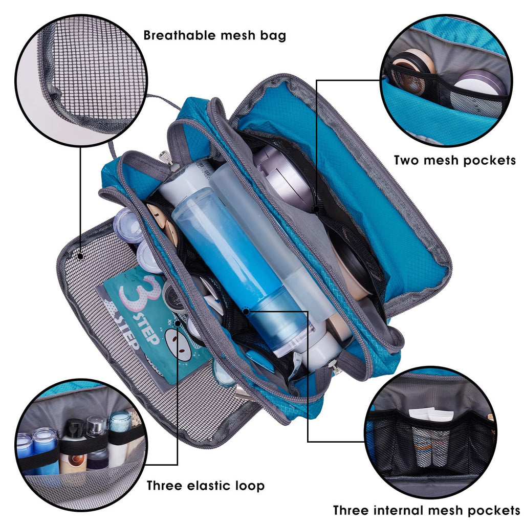 WANDF Travel Toiletry Bag for Men, Small Dopp Kit for Toiletries