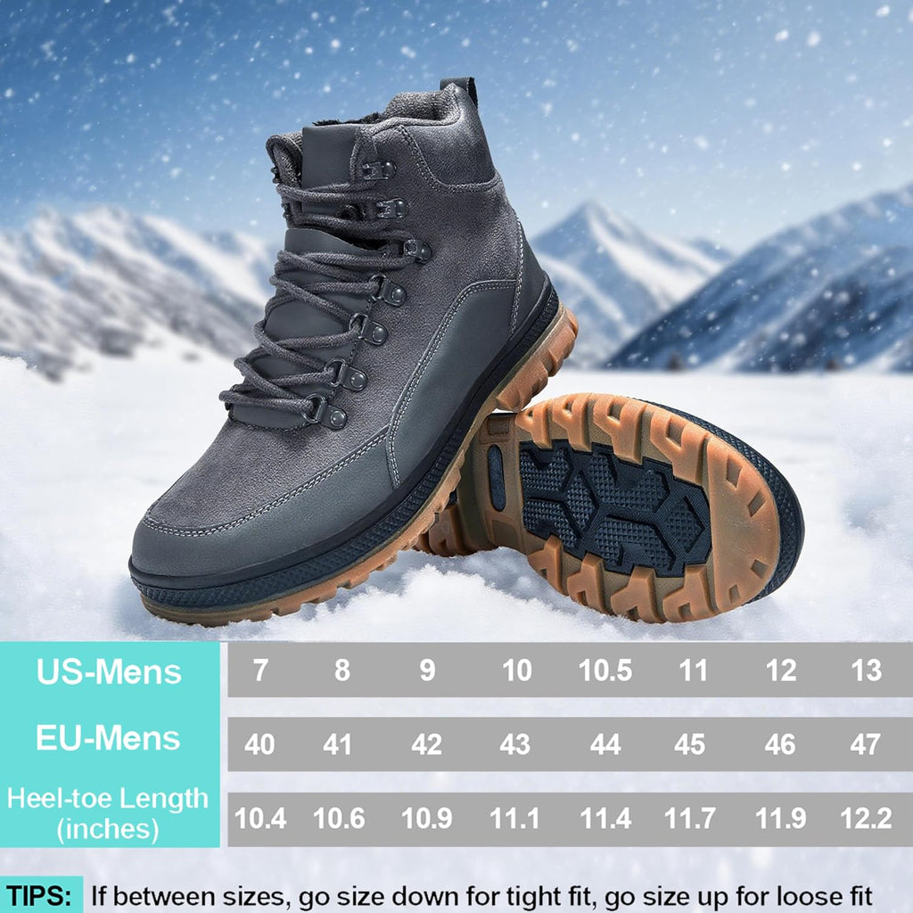 Wondamo Men's Winter Hiking Snow Boots