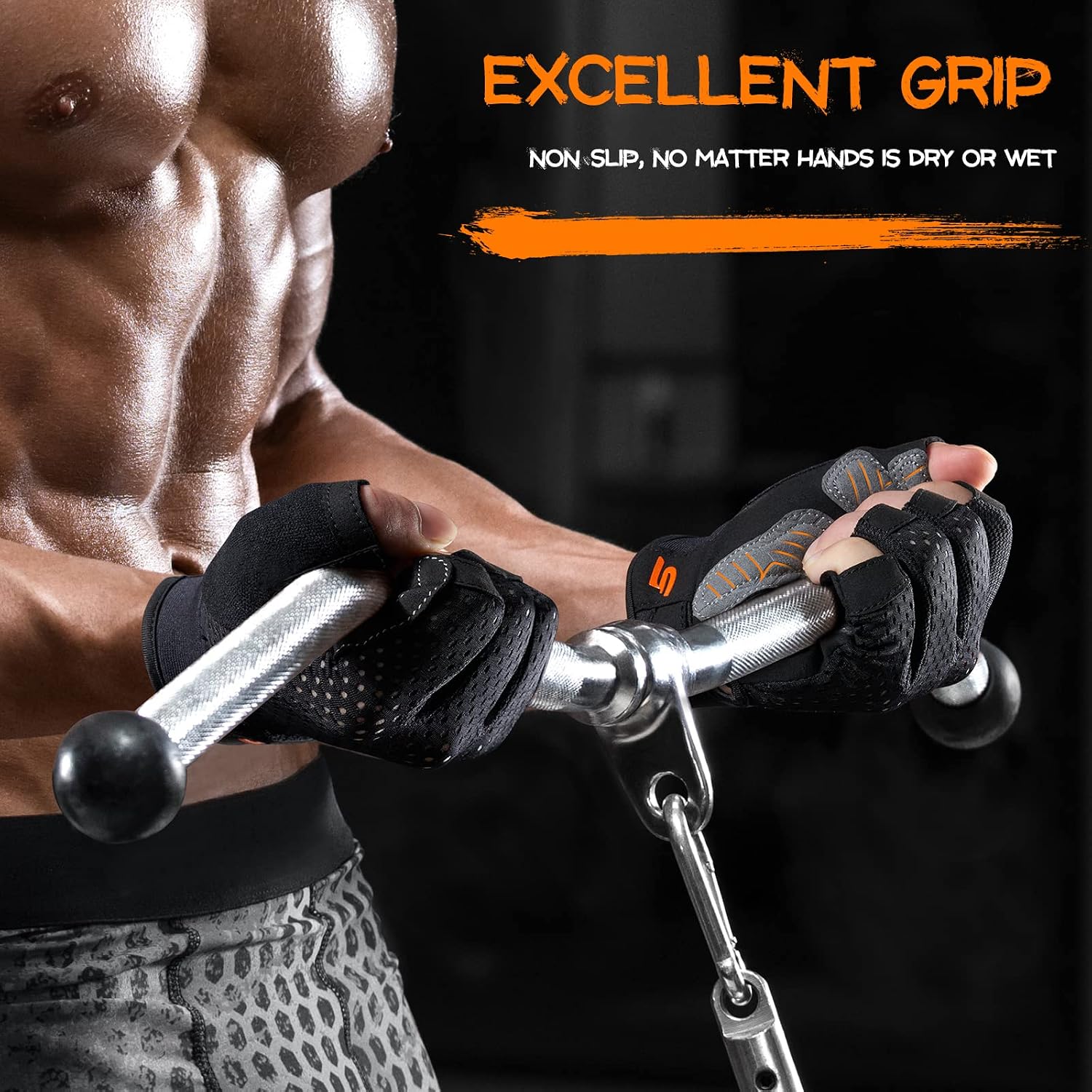 SueStar Workout Gloves - Men Women 2022, Weight Lifting Gym Gloves with Full Palm Protection, Excellent Grip, Ultra Breathable for Fitness, Training, Hanging