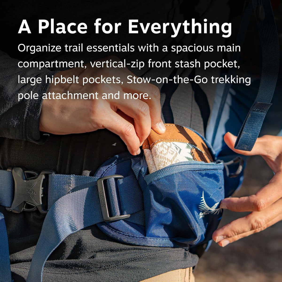 Osprey Stratos 24L Men's Hiking Backpack, Blue OS