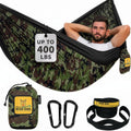 Wise Owl Outfitters Camping Hammock – 400lbs Portable Hammock with Tree Straps - Travel, Backpacking, Hiking, Outdoors Camping Gear - Single