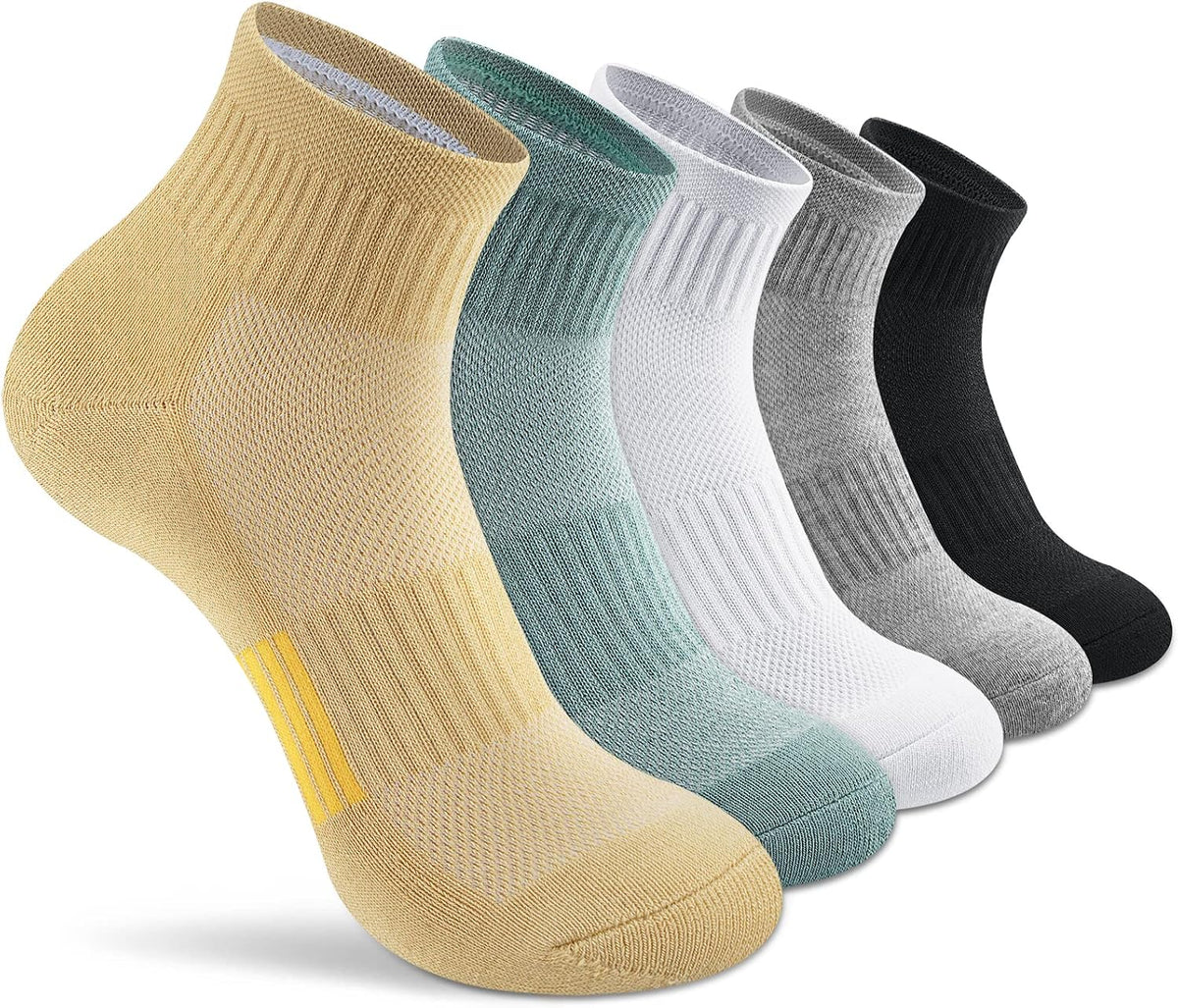 Gonii Ankle Socks Women Athletic Cushioned Running Hiking 5 Pairs