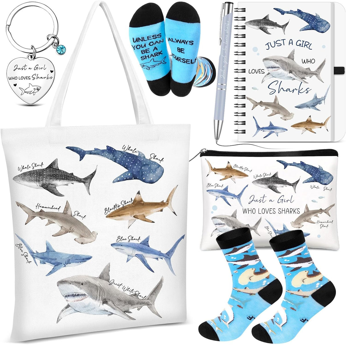 Gilprop 6 Pcs Ocean Fish Gifts for Ocean Lovers: Just Girl Who Loves Fish