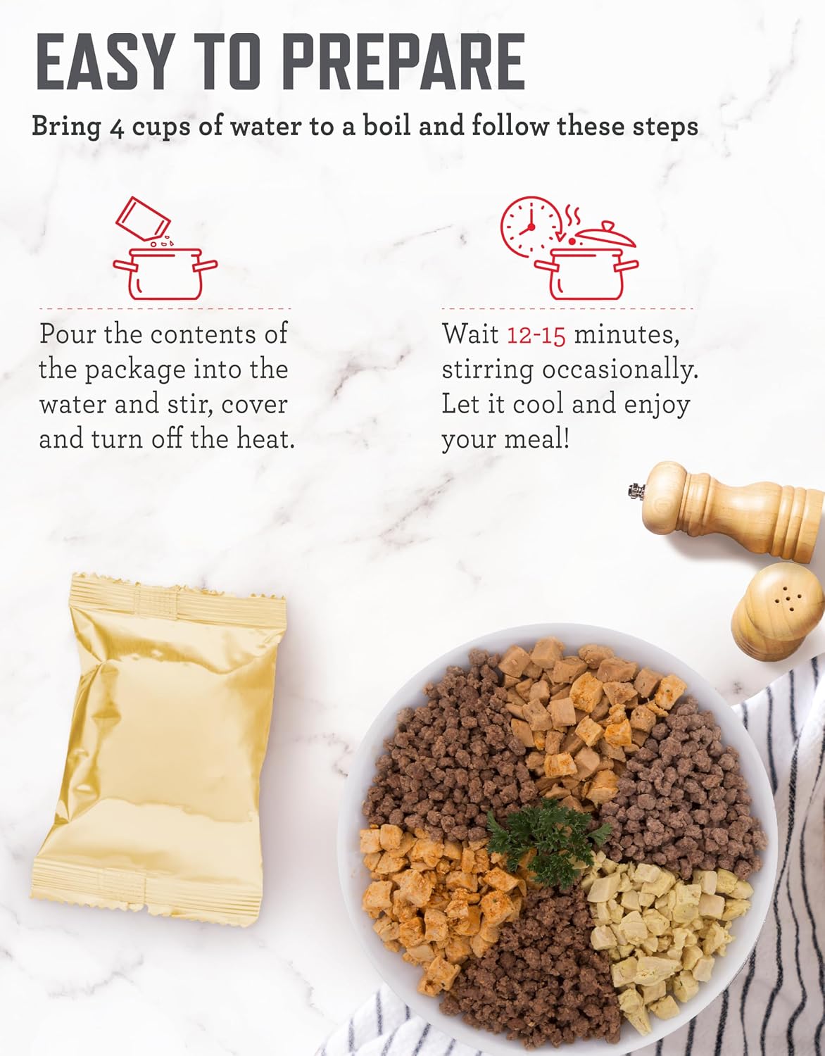 READYWISE Emergency Food Survival Supply Meat and Rice Bucket, 88 Servings