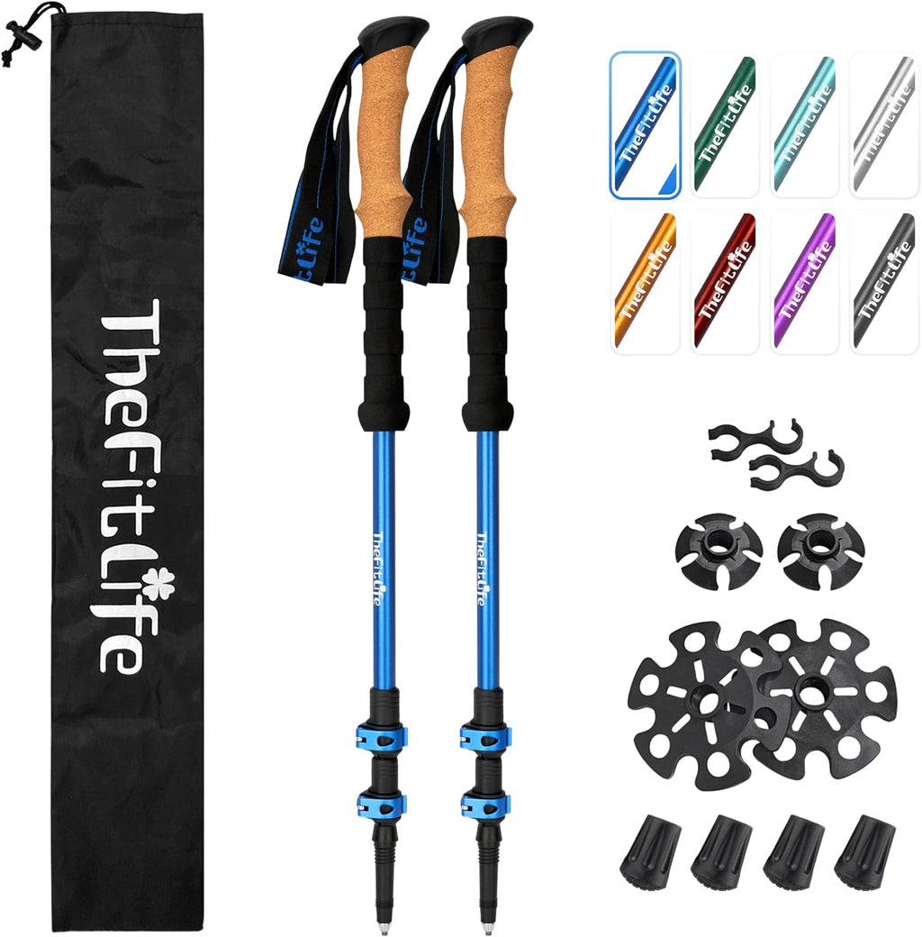 TheFitLife Durable 7075 Aluminum Trekking Poles, Walking Sticks for Hiking