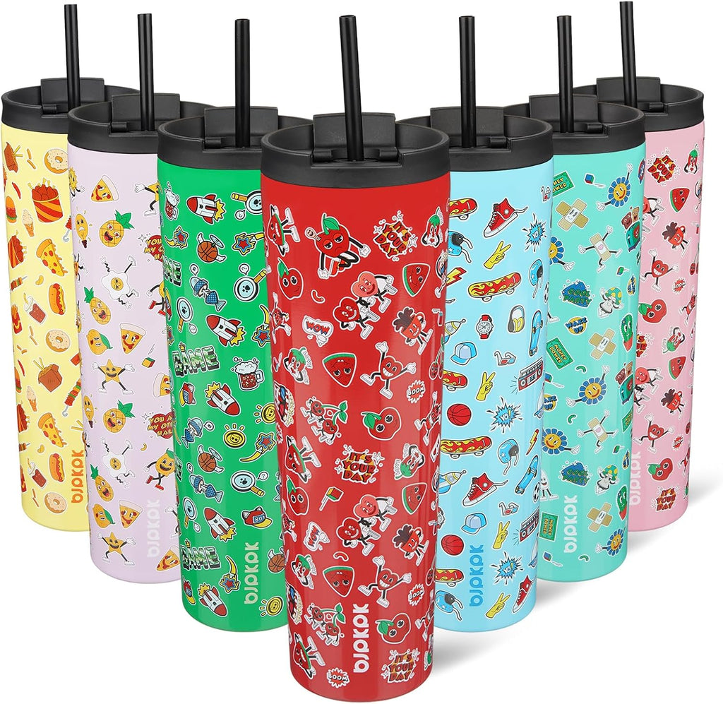 BJPKPK 34oz Coffee Tumbler with Straw, Insulated Stainless Steel Cup