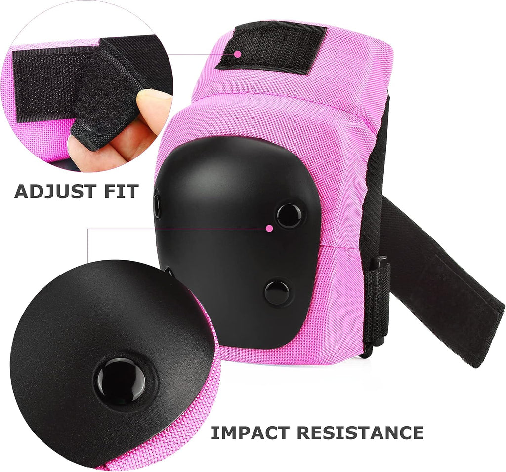 Adult Knee Pads Elbow Pads Wrist Guards for Adult Kids 6 in 1 Protective Gear Set for Skateboarding Biking Roller Skating Cycling Outdoor Sports