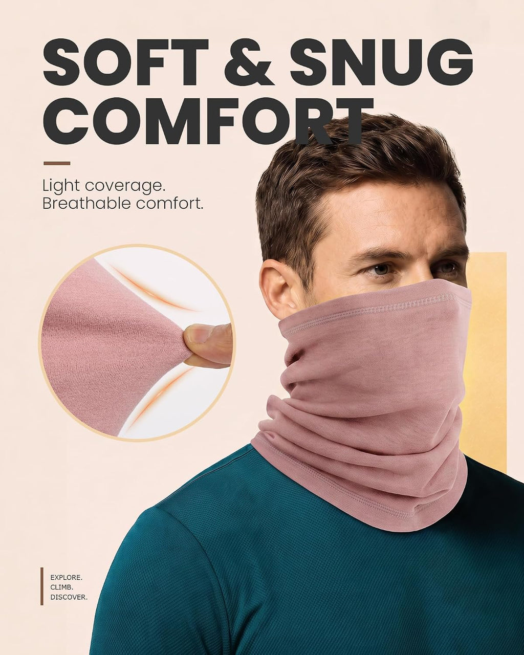 YANIKY Neck Gaiter Winter Neck Warmer for Men & Women Windproof Face Mask for Cold Weather Breathable Ski Face Cover Scarf