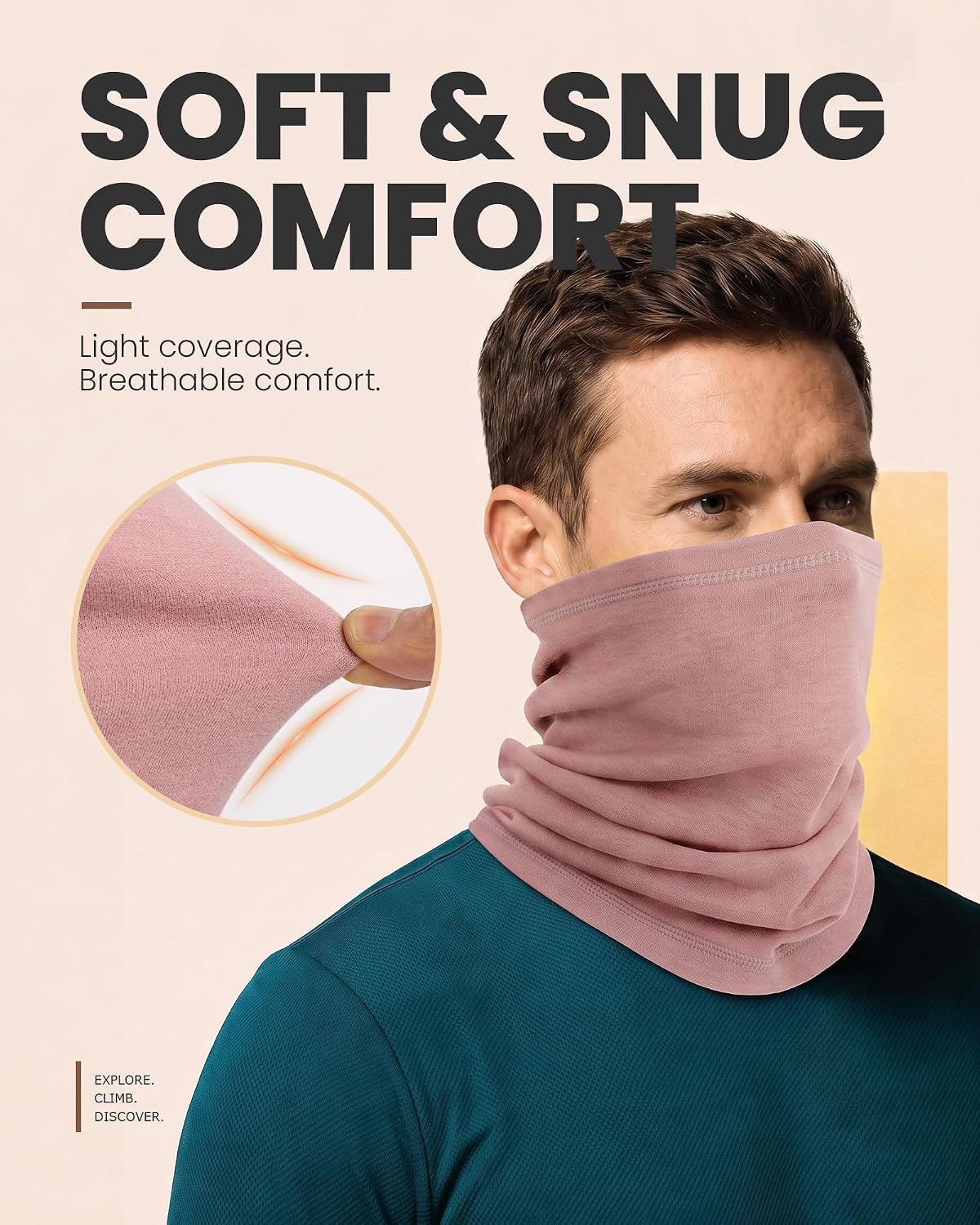 YANIKY Neck Gaiter Winter Neck Warmer for Men & Women Windproof Face Mask for Cold Weather Breathable Ski Face Cover Scarf