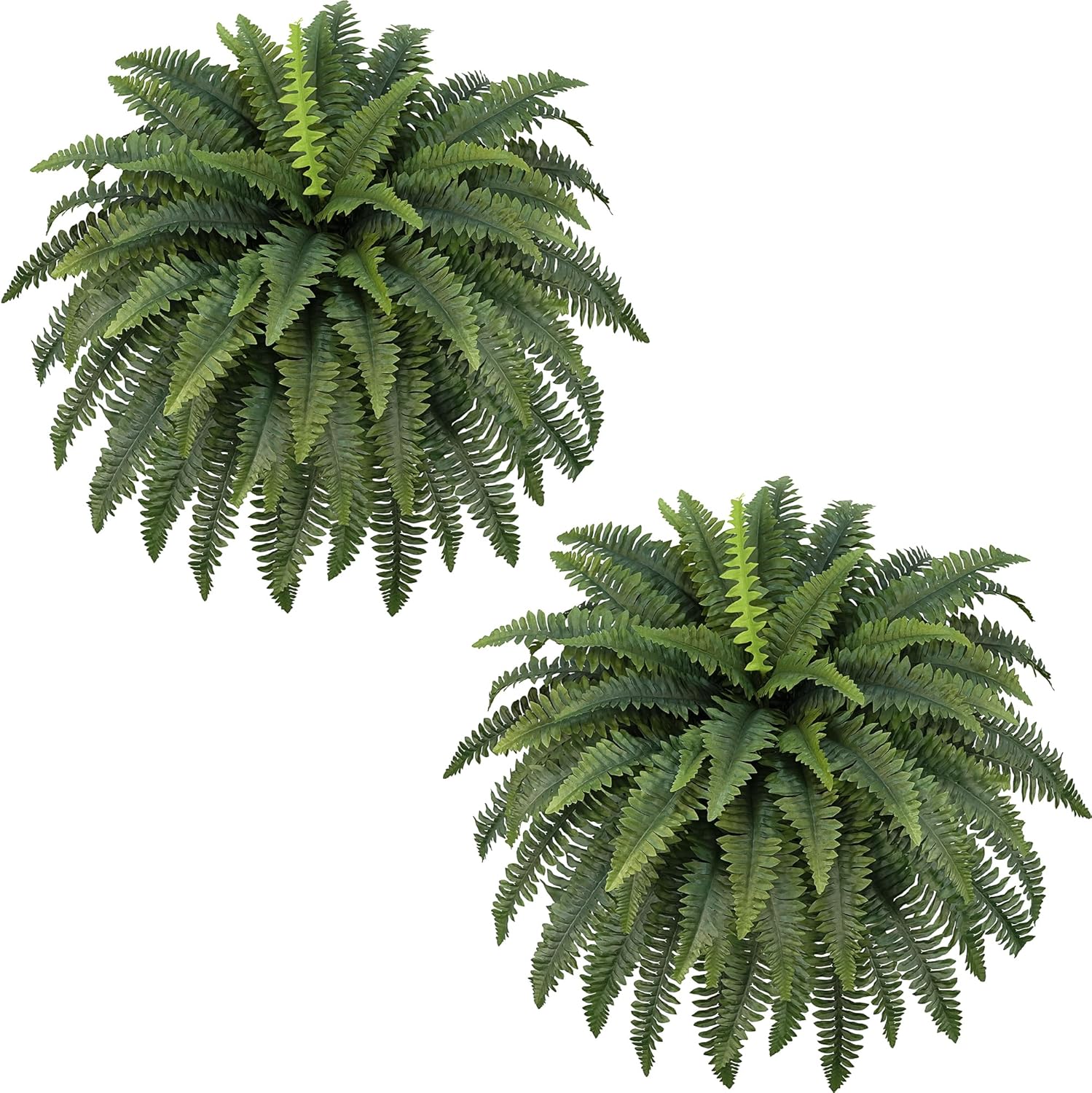 FOREST PRINCE 35" Fake Ferns Artificial Bush Plants for Outdoors, 2-Pack