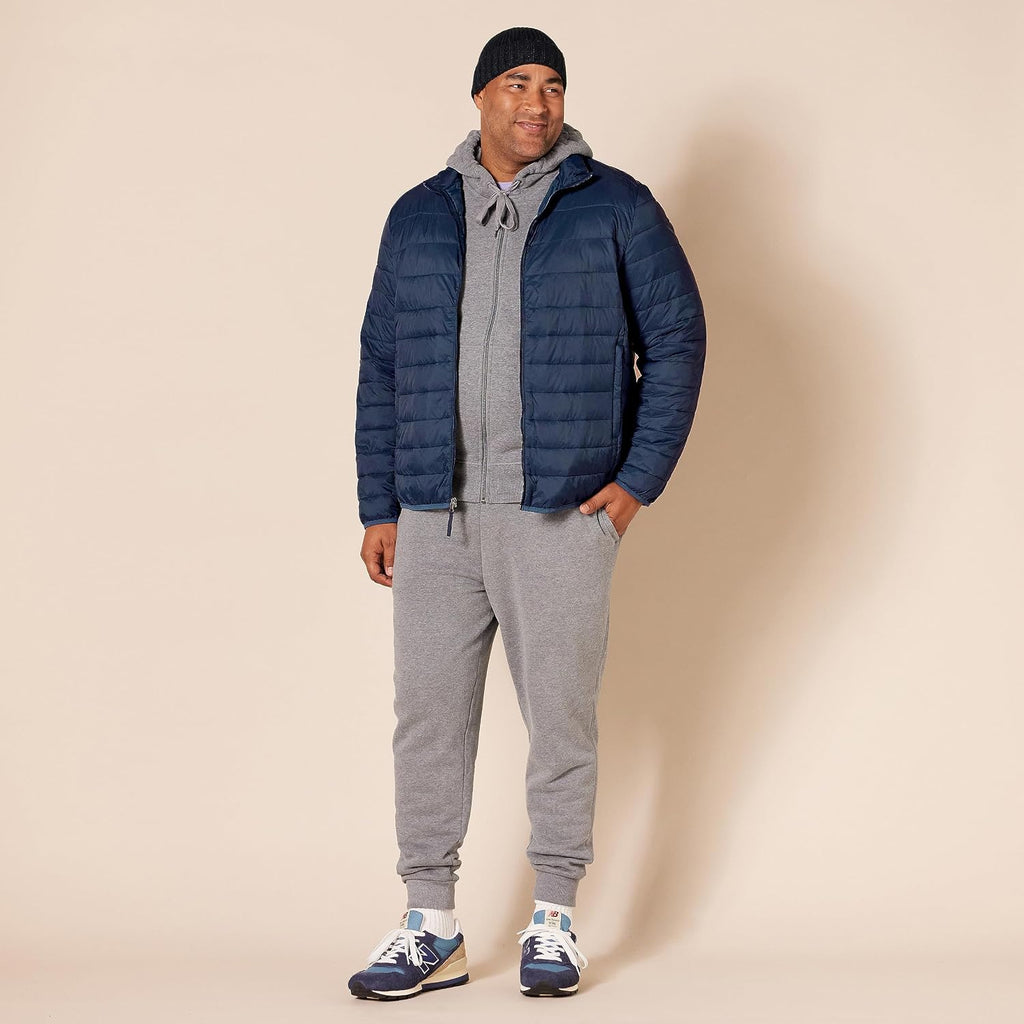 Amazon Essentials Men's Packable Lightweight Water-Resistant Puffer Jacket (Available in Big & Tall)