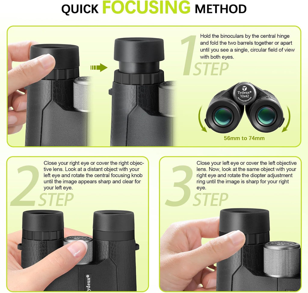 10x42 Binocular Compact Natural Binoculars, Bird Watching & Outdoors