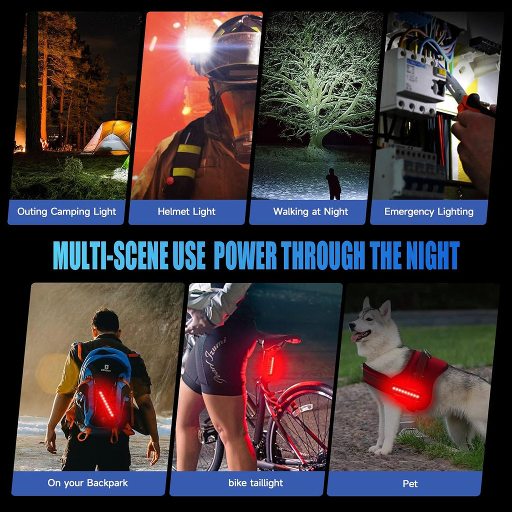 2026 Upgrade 6800Lumen Bike Light for Night Riding,6 LED,5+5 Modes