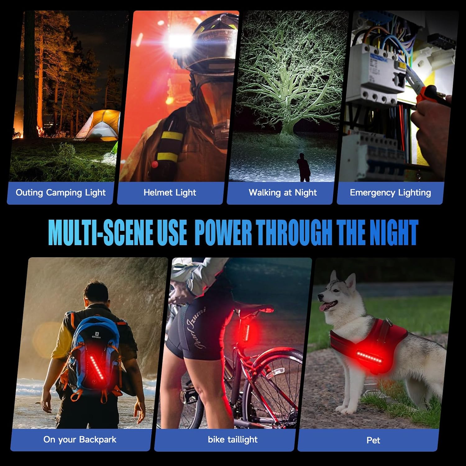 2026 Upgrade 6800Lumen Bike Light for Night Riding,6 LED,5+5 Modes