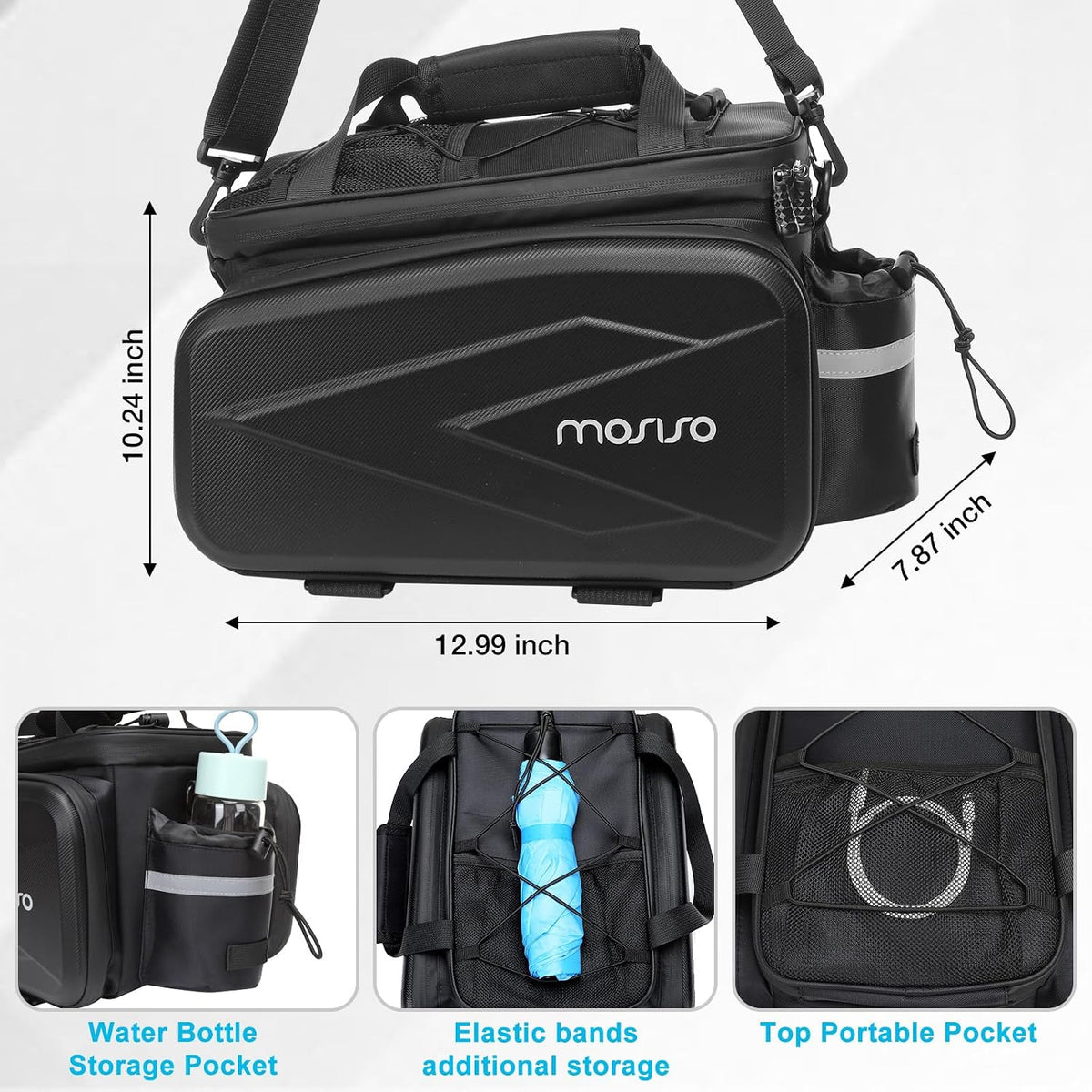MOSISO Bike Rack Bag Trunk Cooler Handbag, Bicycle Rear Seat Bag