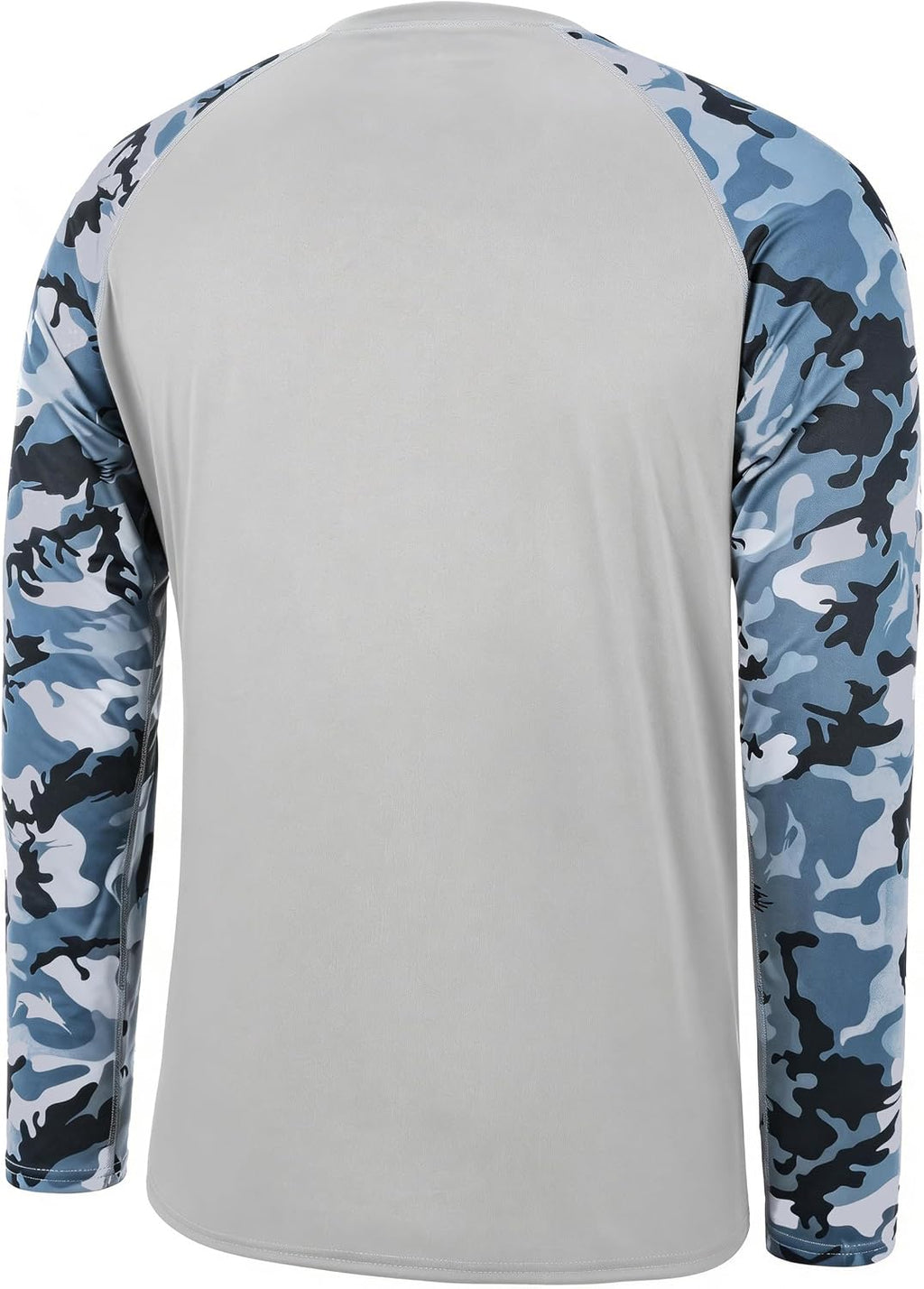 FISHEAL Men's Long Sleeve Fishing Shirts, UPF 50+ Camo Sun Protection Rash Guard, UV Shirt for Swimming Hunting Outdoor