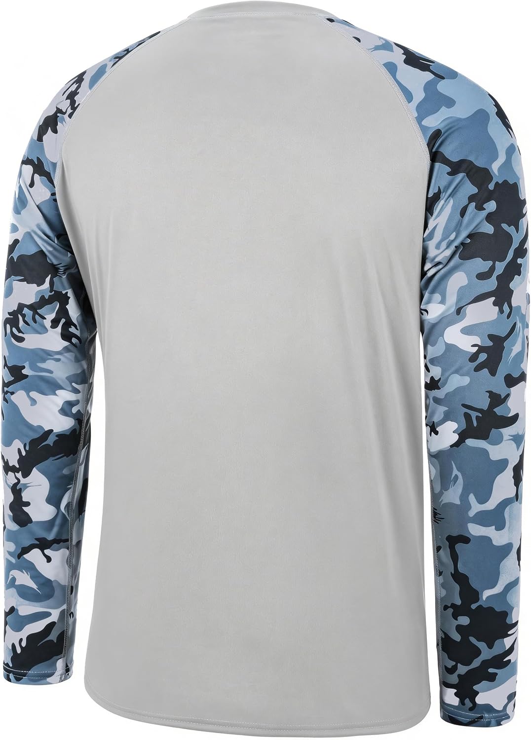 FISHEAL Men's Long Sleeve Fishing Shirts, UPF 50+ Camo Sun Protection Rash Guard, UV Shirt for Swimming Hunting Outdoor
