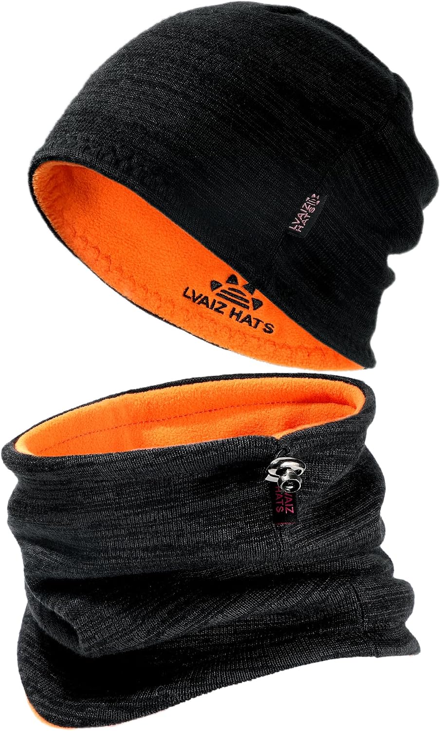 Winter Beanie Hat Scarf Set for Men Women Fleece Lined Warm Windproof Ski