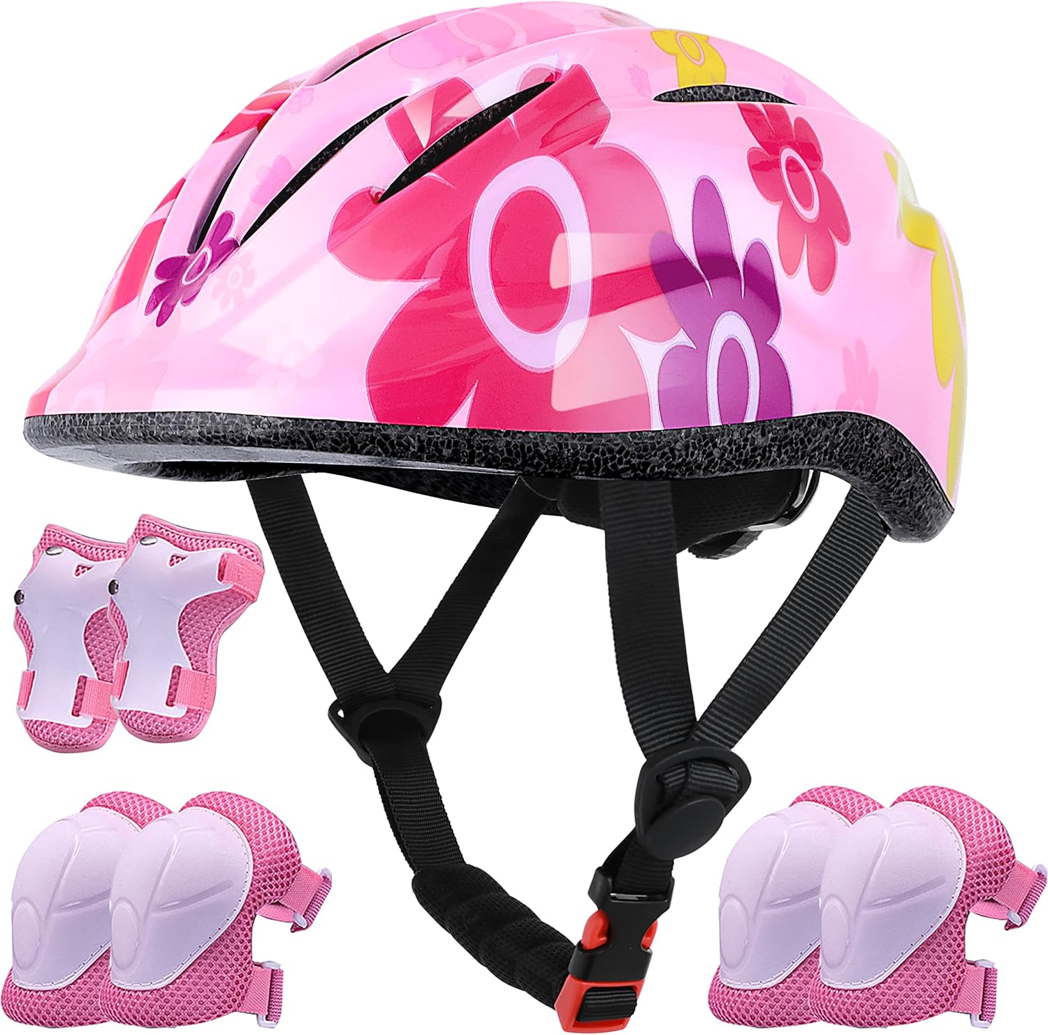 Lamsion Kids Helmet Adjustable Protective Gear Set for Ages 3-8 Girls Boys