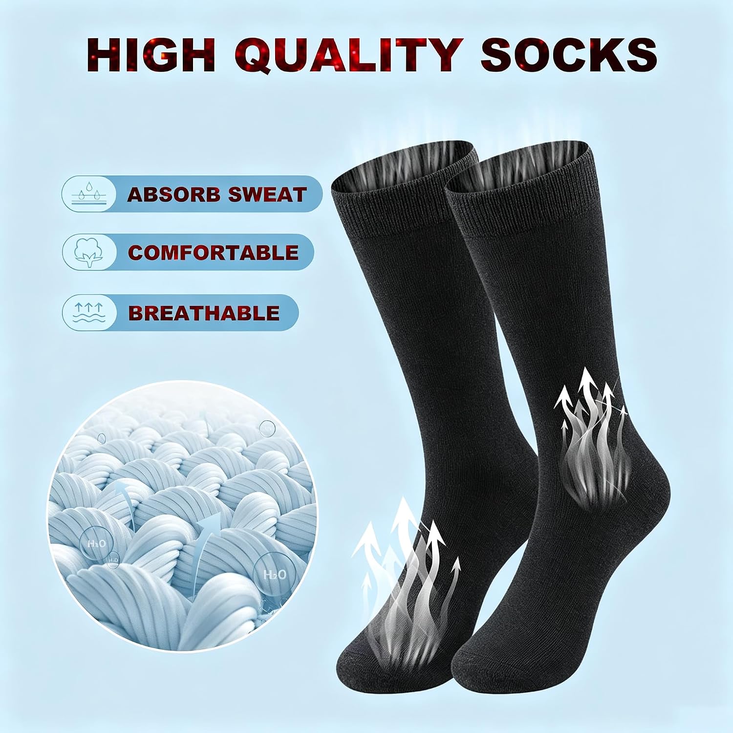 BONANGEL Thin Merino Wool Socks for Men, Lightweight Dress Hiking Socks