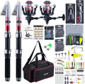 Goture 2-Pack Fishing Rod and Reel Combo with Carrier Bag,1.8M-2.7M