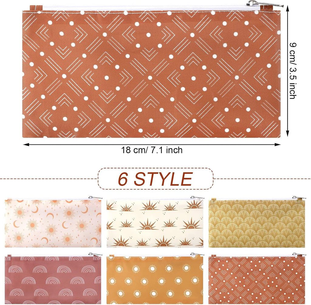 6 Pcs Reusable Snack Bag for Kid School Lunch Adult Portion Washable Fabric