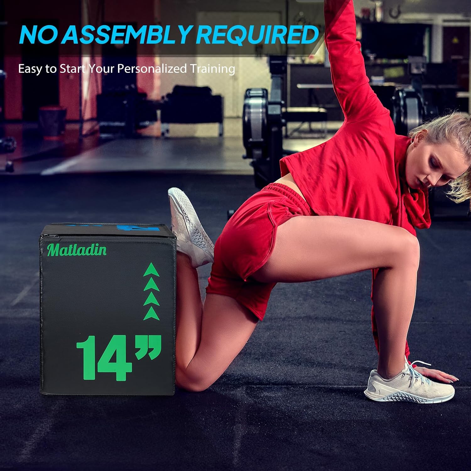Matladin Heavy Foam Plyo Box, 3 in 1 Plyometric Jump Box for Home Gym Training, Jumping, Workout Exercise