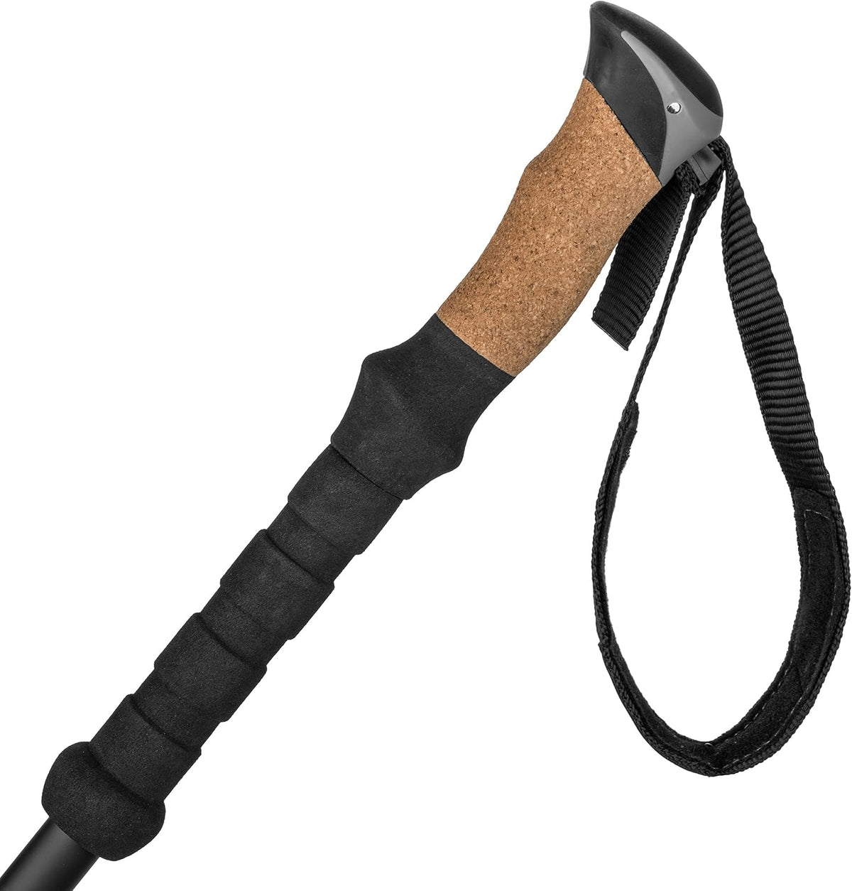 Cascade Mountain Tech Trekking Poles - Carbon Fiber Folding Walking Sticks with Quick Adjustable Locks, Black (Set of 2)