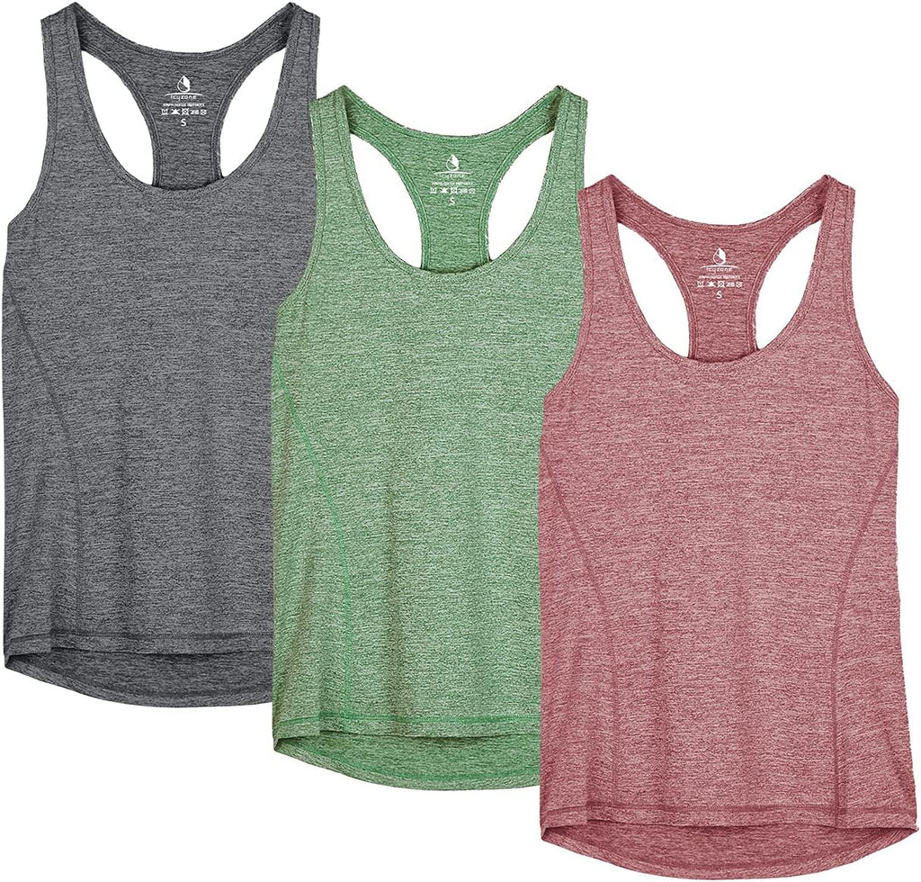 icyzone 3 Pack Women's Racerback Workout Tank Tops