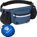 PetAmi Dog Fanny Pack, Treat Pouch for Dog Walking Training, Navy Blue