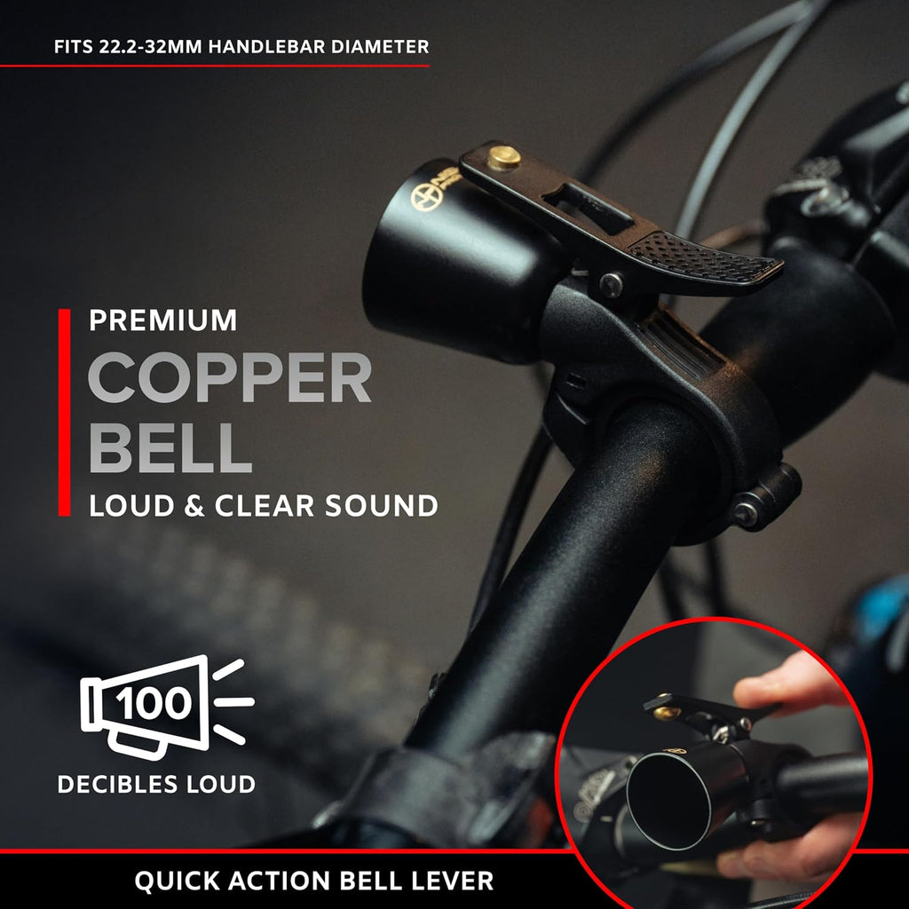 BX-500 Powerful USB-C Bike Lights Front & Back – New 500 Lumens LED - Bicycle Headlight & Taillight Set – USBC Rechargeable – Waterproof - Safety for Night Riding - (Optional - Premium Bike Bell)
