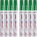 Overseas 8 Green Paint Pens Permanent Markers, Oil Based Paint Markers