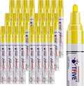 TFIVE Yellow Paint Pens Permanent Markers, 24 Pcs Oil Based Paint Markers