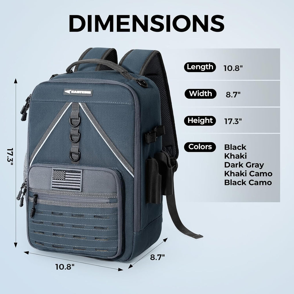 KastKing KastMate Fishing Backpack With 2 Rod Holders, Dark Gray