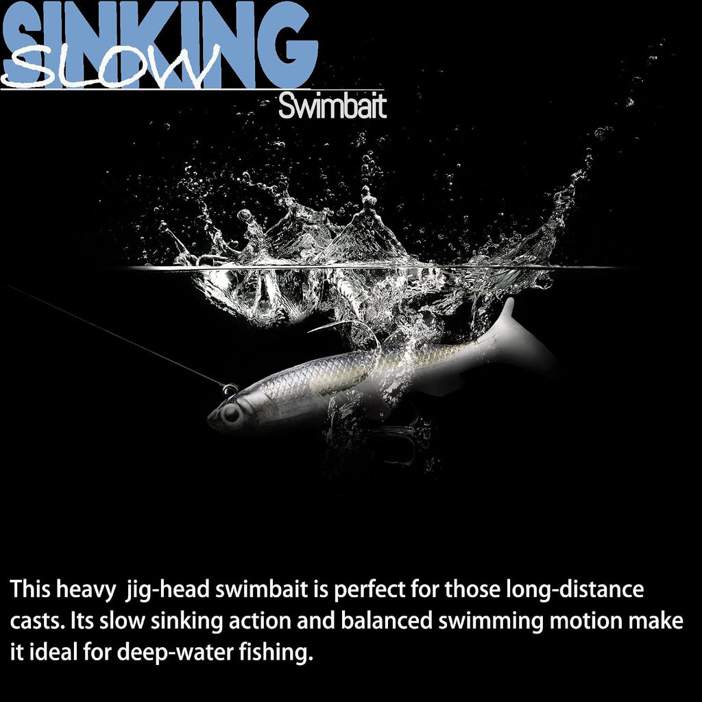 Soft Fishing Lures Paddle Tail Swim Baits for Bass Fishing