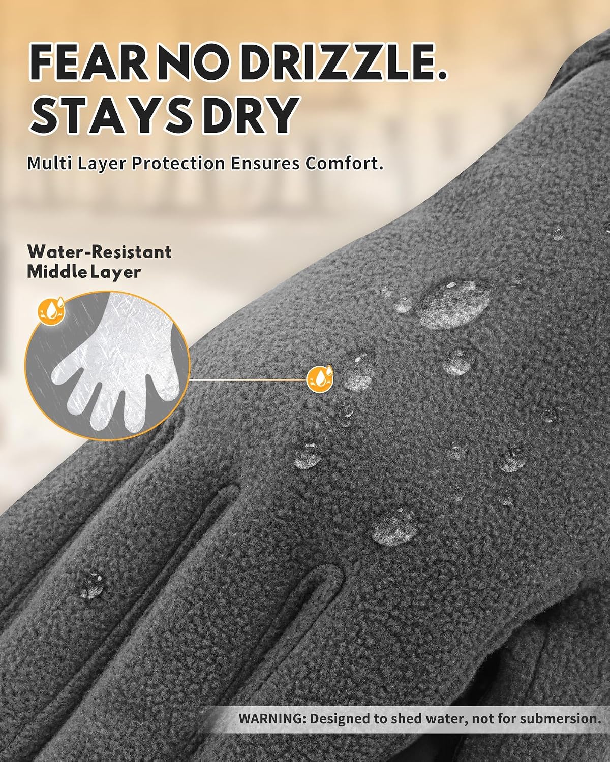 Winter Warm Gloves for Women - Fashion Style Windproof Cuffs Soft fleece - Touchscreen Thermal Flexible Gloves