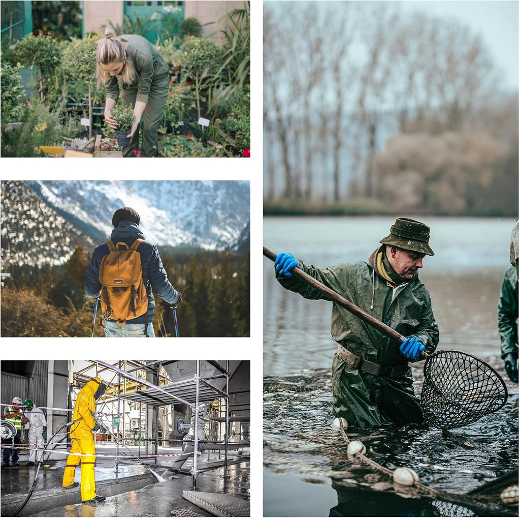 RainRider Rain Suits for Men Women Waterproof One Piece Rain Jacket & Pant Workwear Coverall