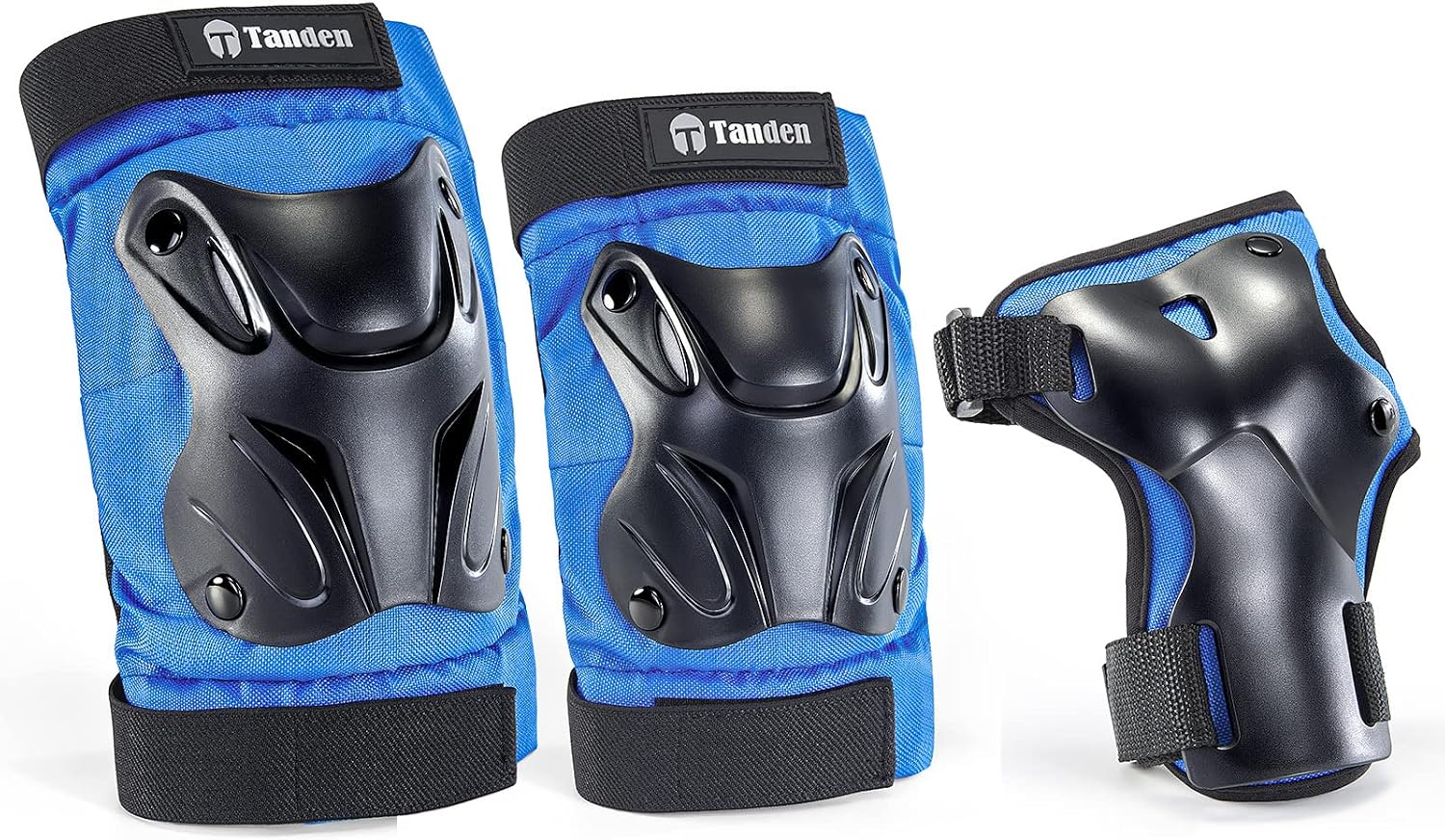 Tanden Skating Protective Gear Knee and Elbow Pads Wrist Guards for Roller Skating Skateboarding, Skate Pads Adult Knee Pads