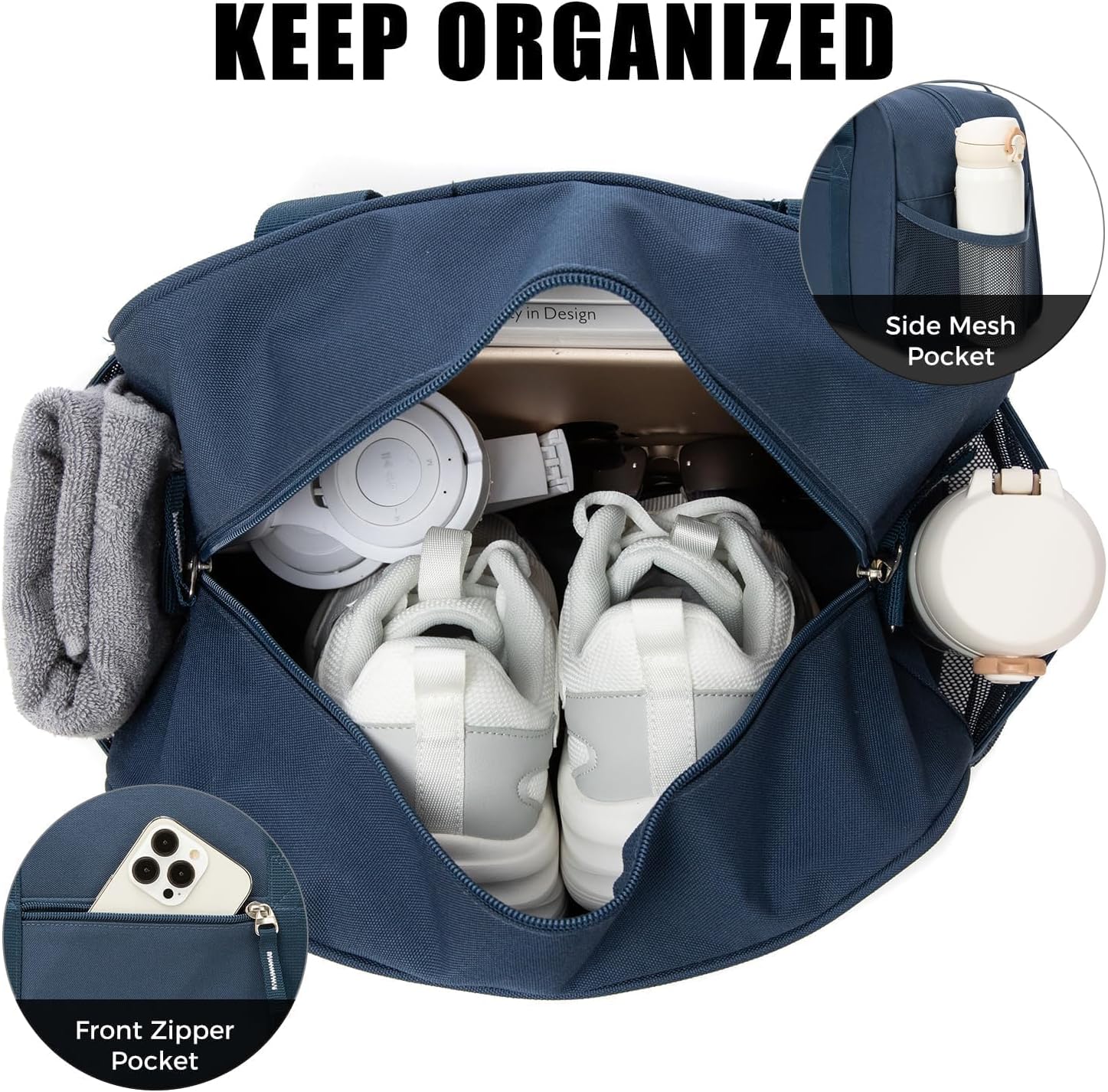 Searock 14-Inch Small Gym Bag for Men & Women, Mini Duffle Bag for Travel