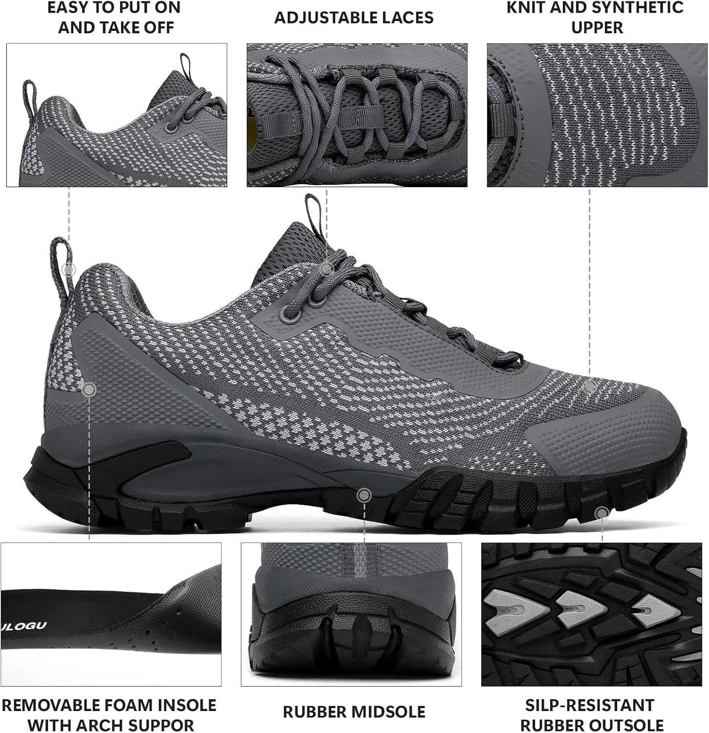 LEDINEY Hiking Shoes Women Waterproof for Trail Trekking Camping Outdoor | Lightweight Outdoor Walking Quest All-day Comfort Zapatos de Senderismo para Mujer