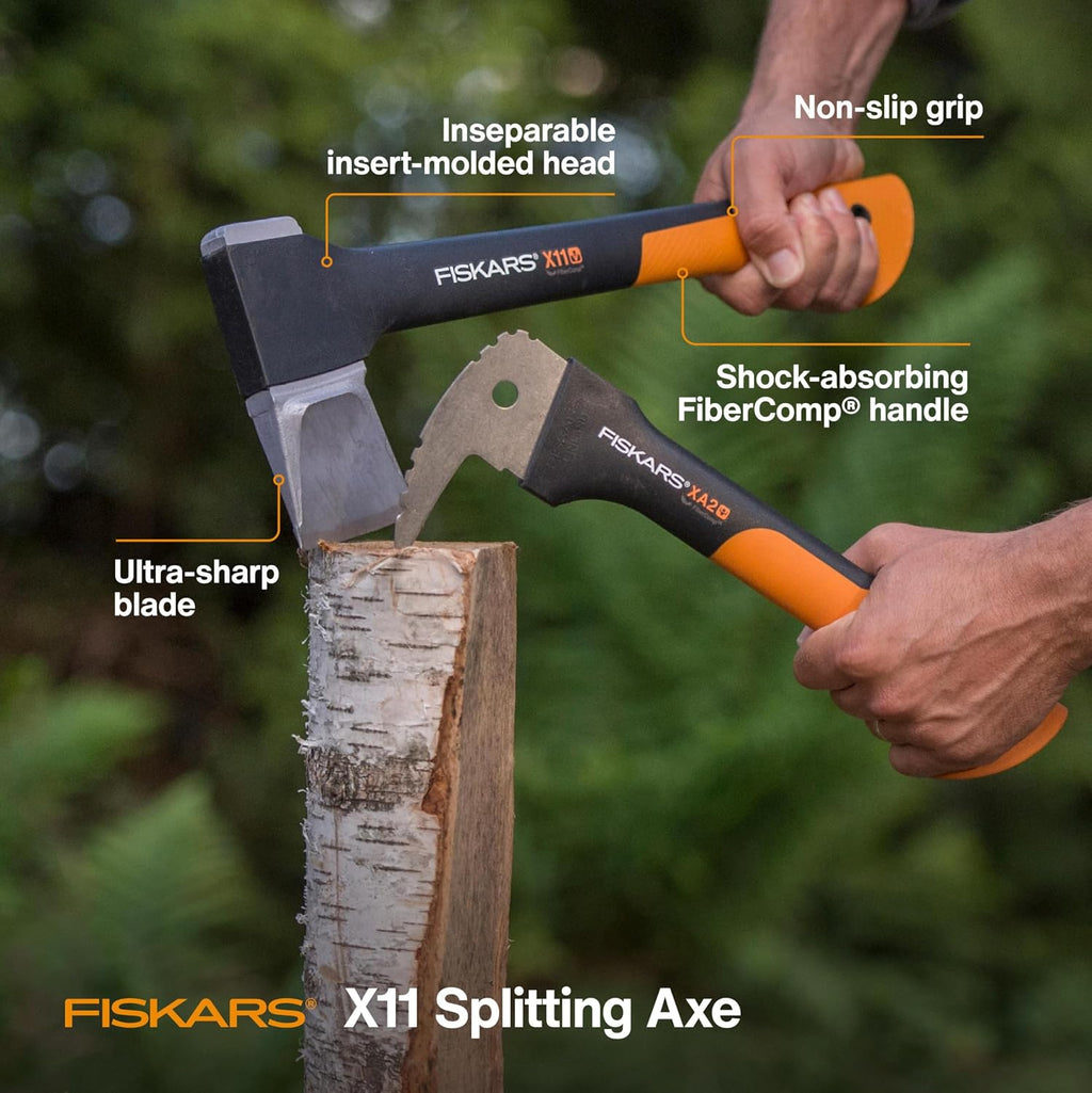 Fiskars X11 Splitting Axe 17", for Small Logs, Kindling & One-Handed Use