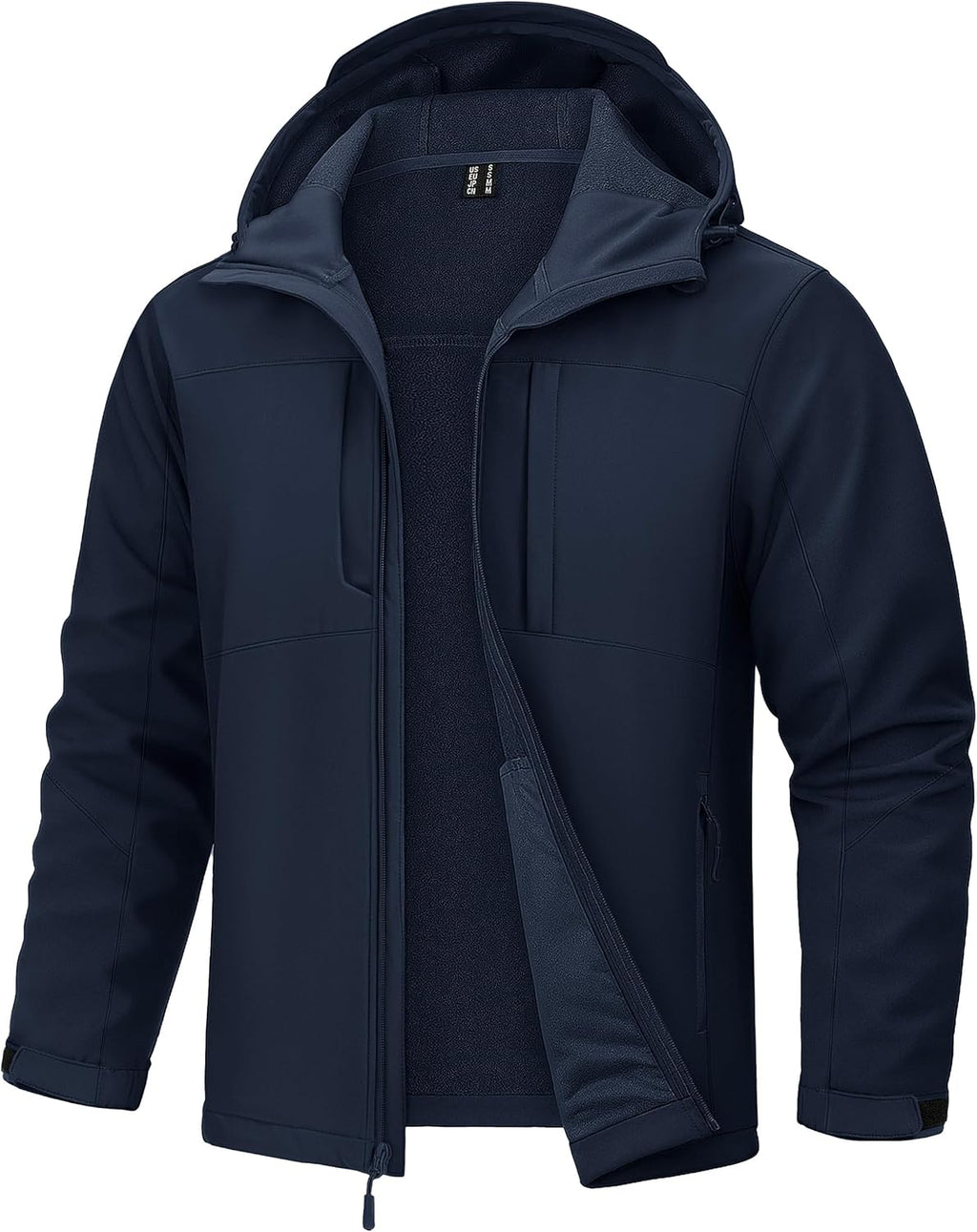TACVASEN Men's Hooded Softshell Waterproof Fleece Lined Lightweight Jackets